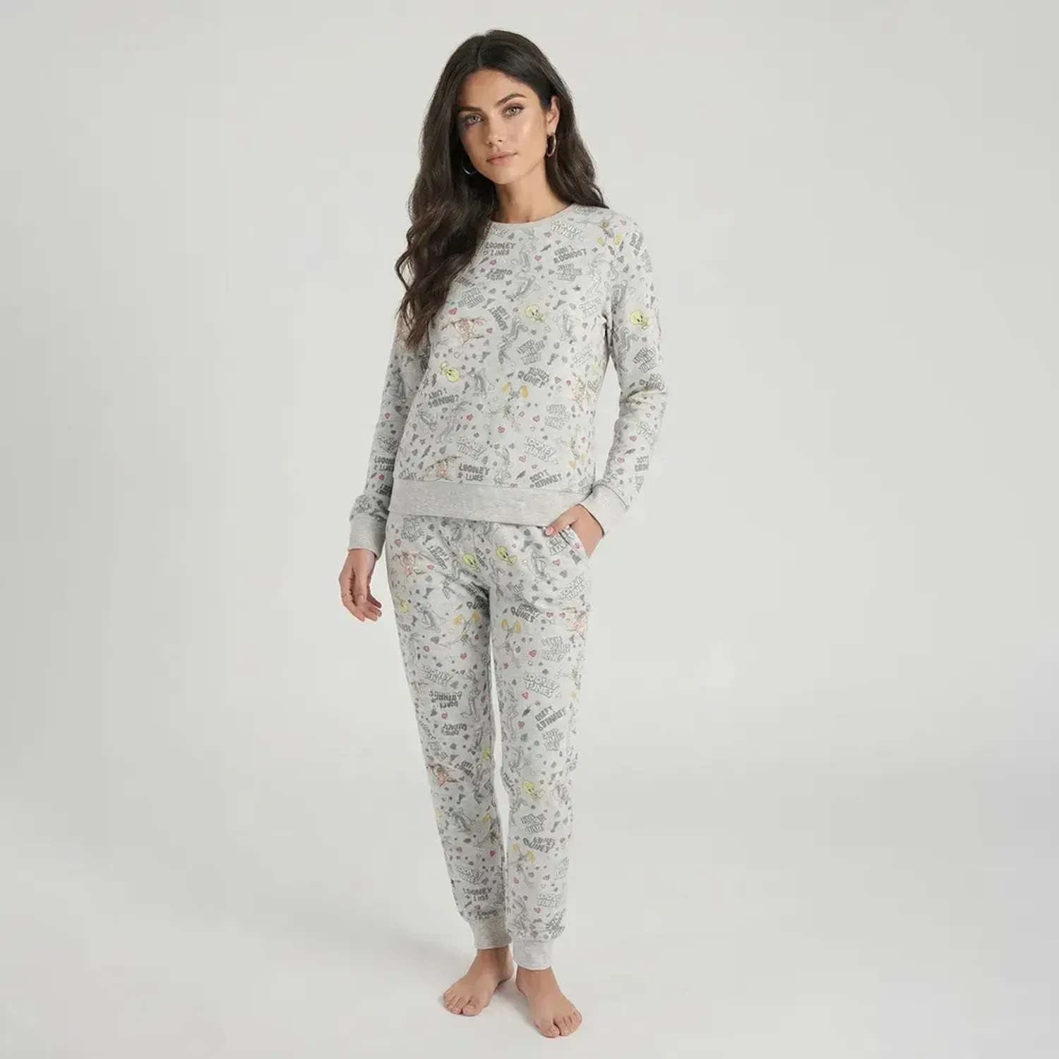 Pijama Kayser Mujer Pantalon Polar color gris | Platanitos