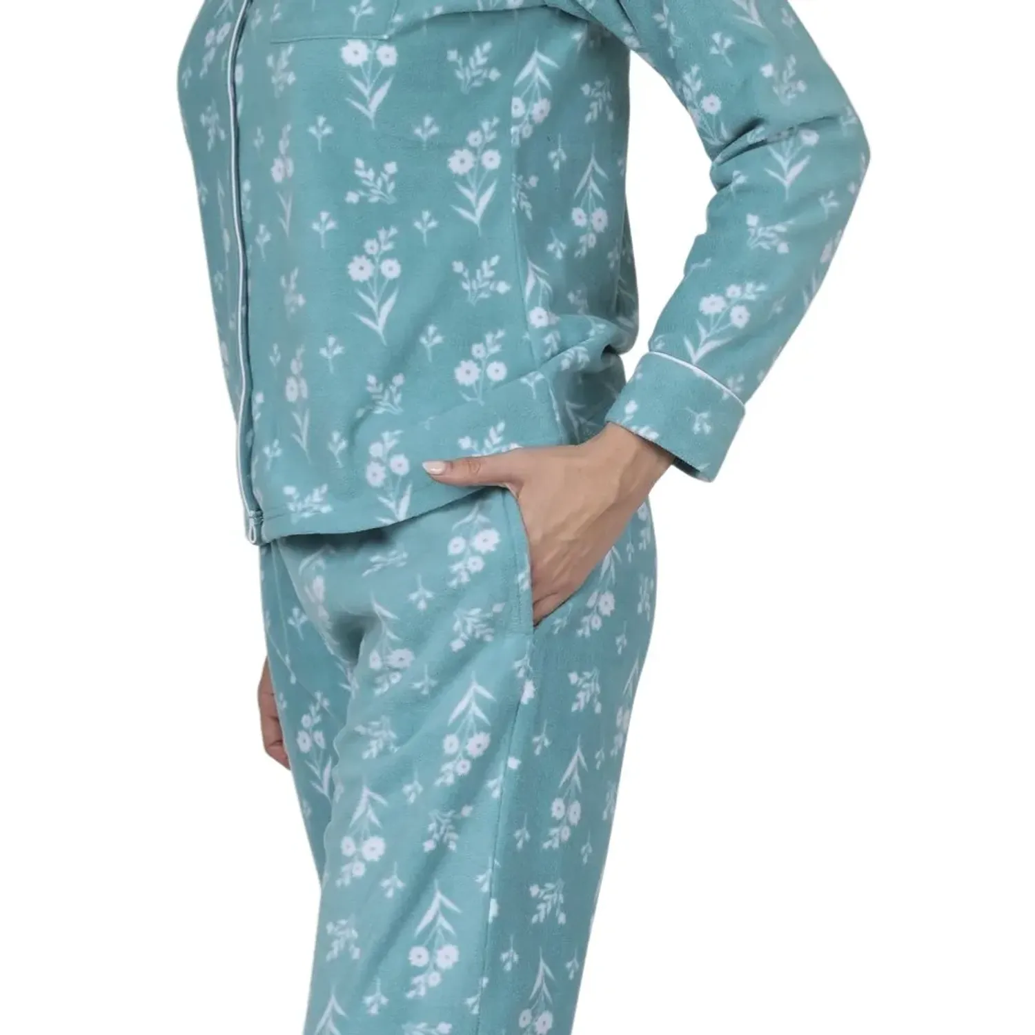 Pijama Kayser Mujer Pantalon Polar color celeste | Platanitos