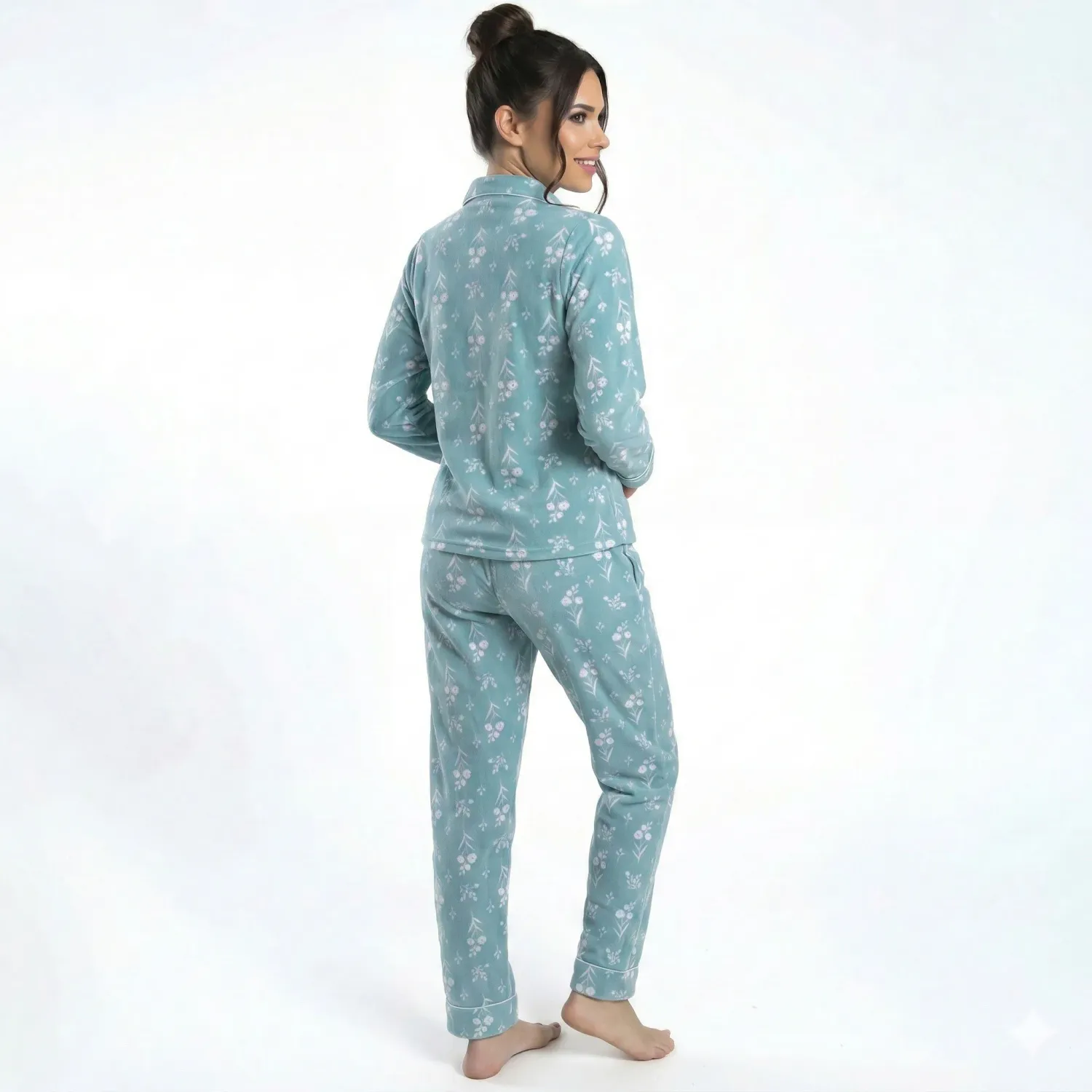 Pijama Kayser Mujer Pantalon Polar color celeste | Platanitos