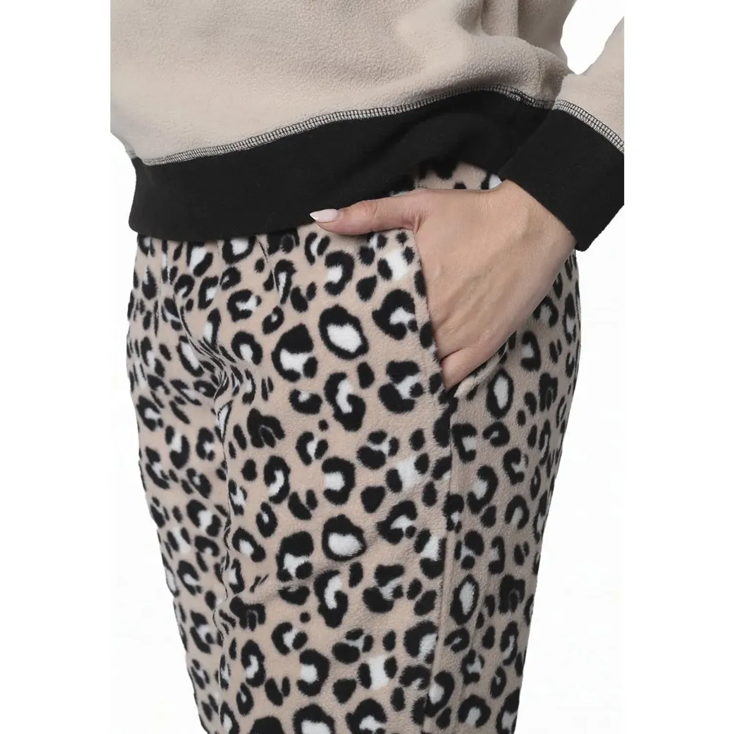 Pijama Kayser Mujer Pantalon Polar color beige | Platanitos