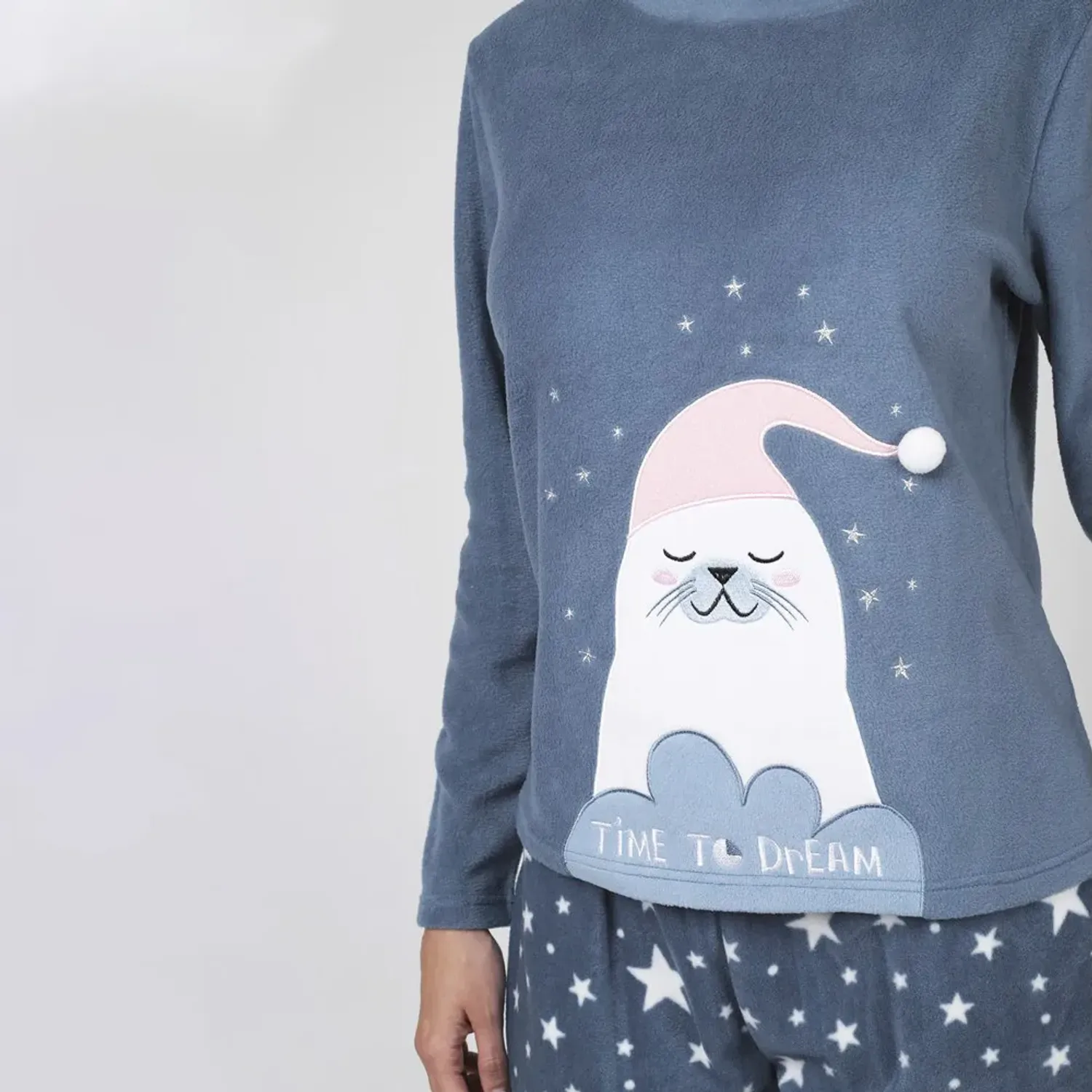 Pijama Kayser Mujer Pantalon Polar color azul | Platanitos