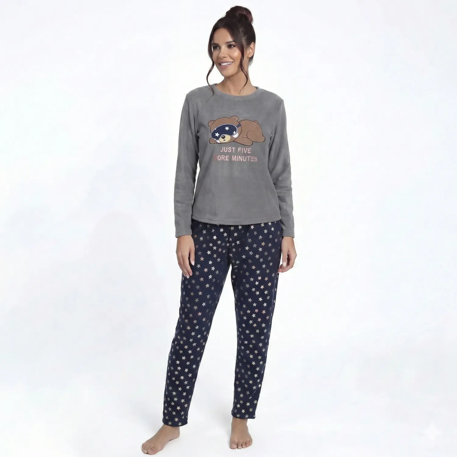 Pijama Kayser Mujer Pantalon Polar color azul | Platanitos
