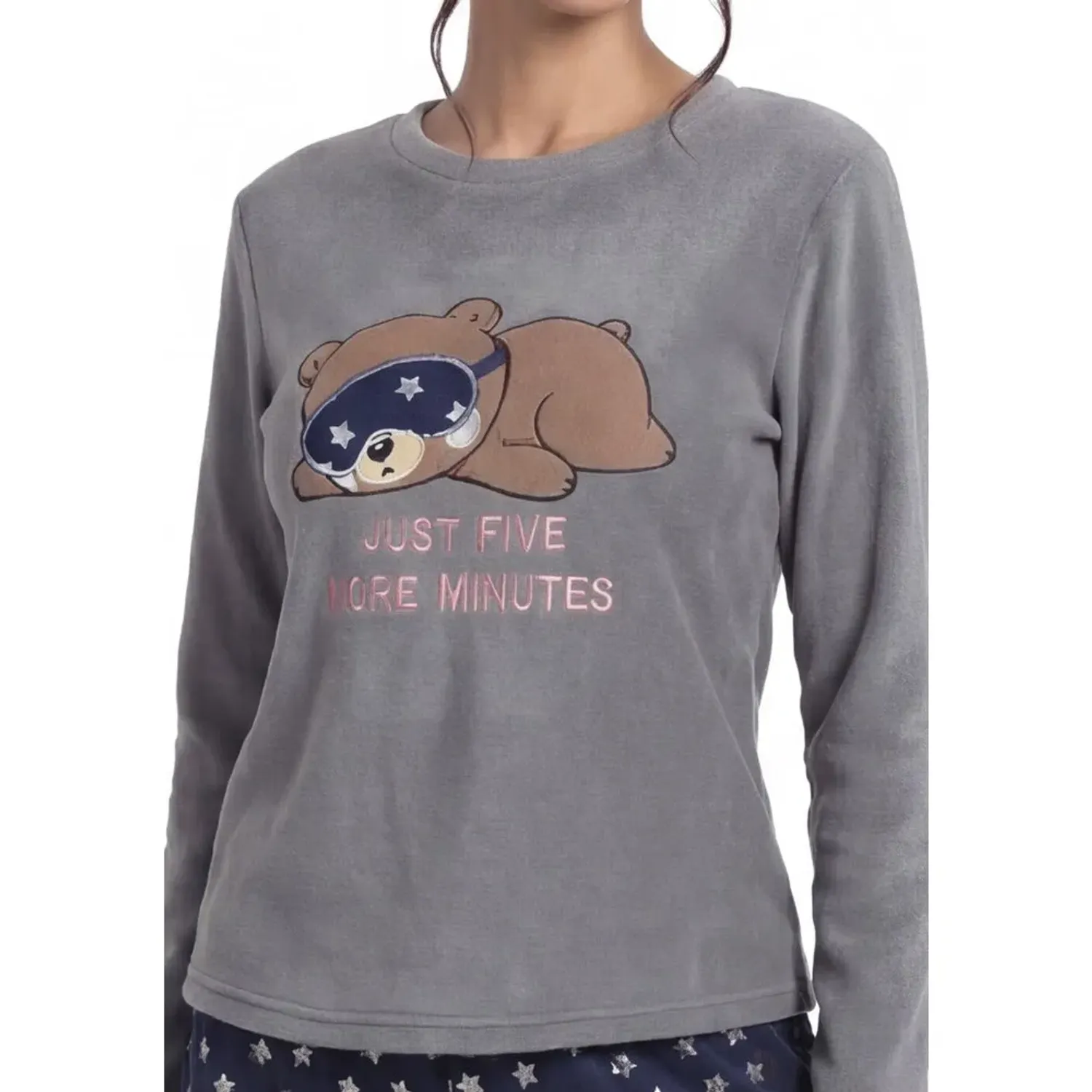 Pijama Kayser Mujer Pantalon Polar color azul | Platanitos