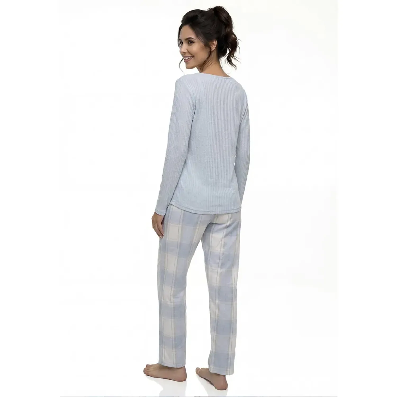Pijama Kayser Mujer Pantalon Poliester color celeste | Platanitos