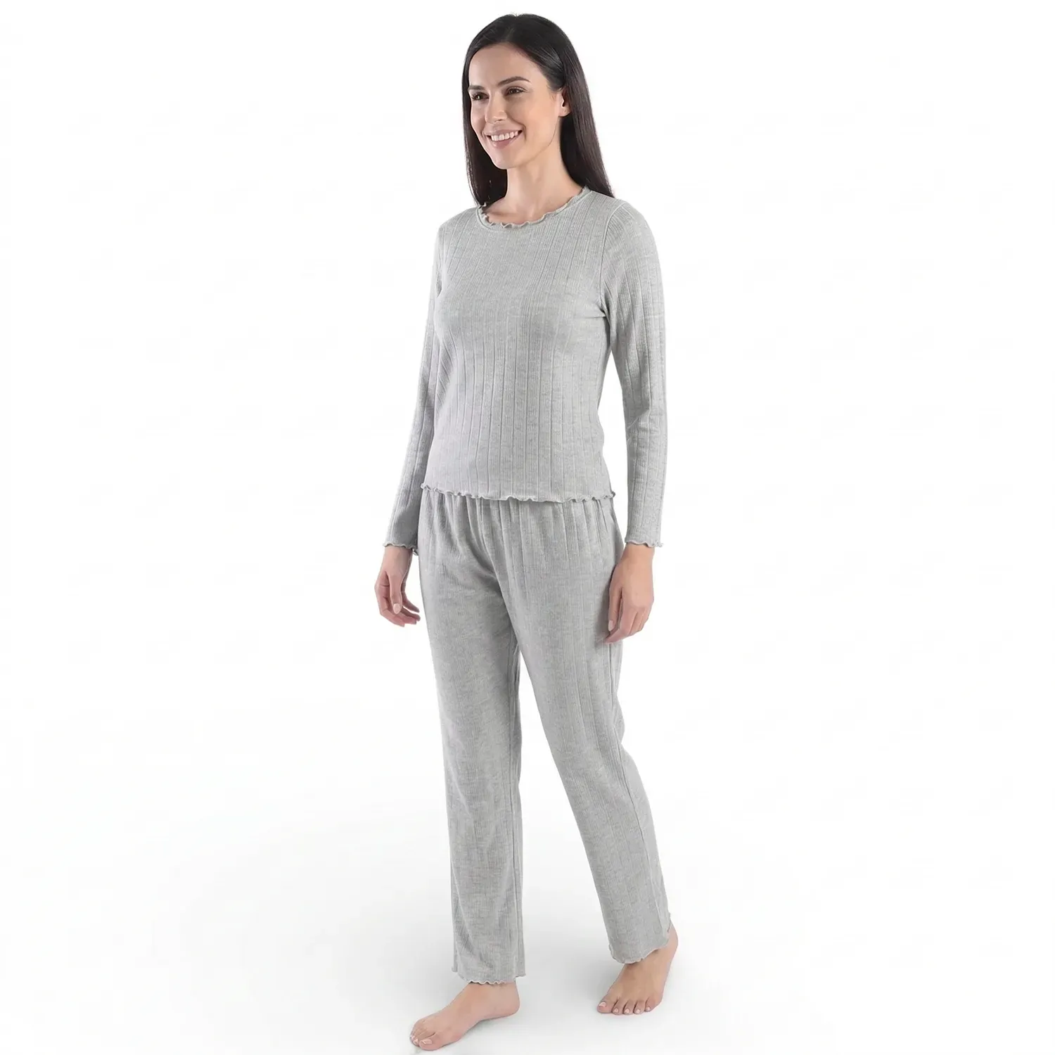 Pijama Kayser Mujer Pantalon Viscosa color gris | Platanitos