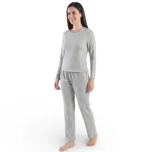 Pijama Kayser Mujer Pantalon Viscosa color gris | Platanitos