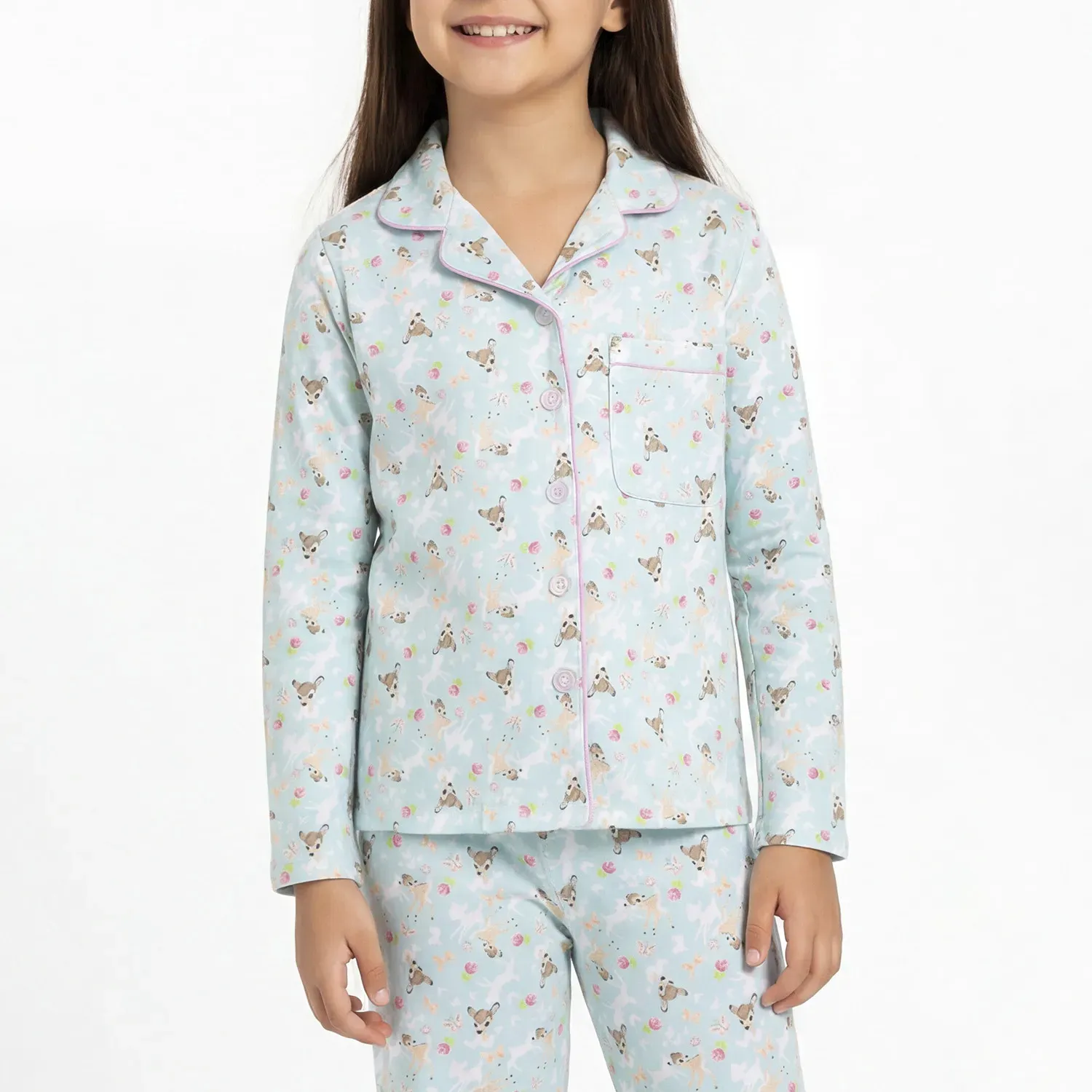 Kayser Pijama Kayser Niña Pantalon Algodon color celeste | Platanitos