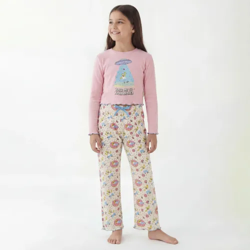 Pijama Kayser Niña Pantalon Algodon color rosado | Platanitos