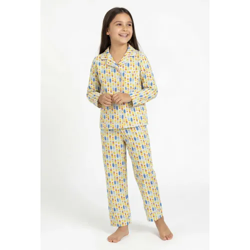 Pijama Kayser Niña Pantalon Algodon color blanco | Platanitos