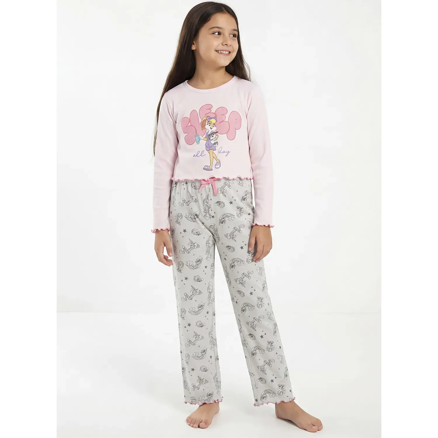 Pijama Kayser Niña Pantalon Algodon color rosado | Platanitos