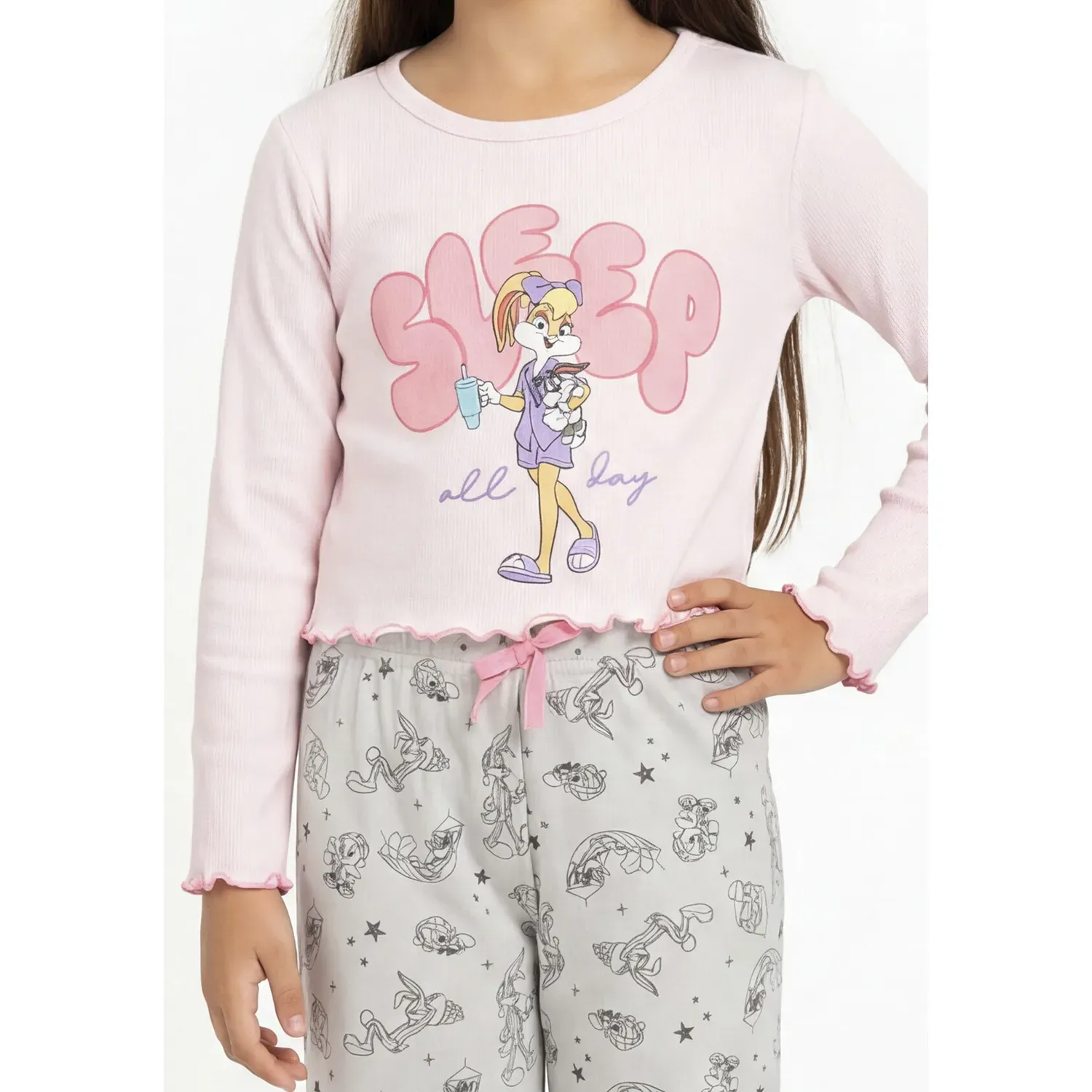 Pijama Kayser Niña Pantalon Algodon color rosado | Platanitos