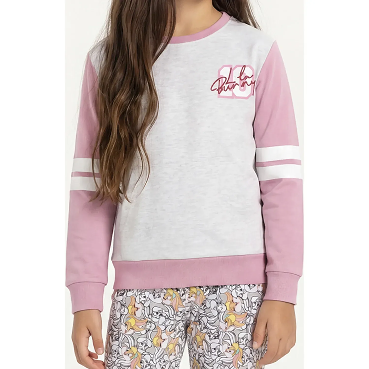 Pijama Kayser Niña Pantalon Algodon color rosado | Platanitos