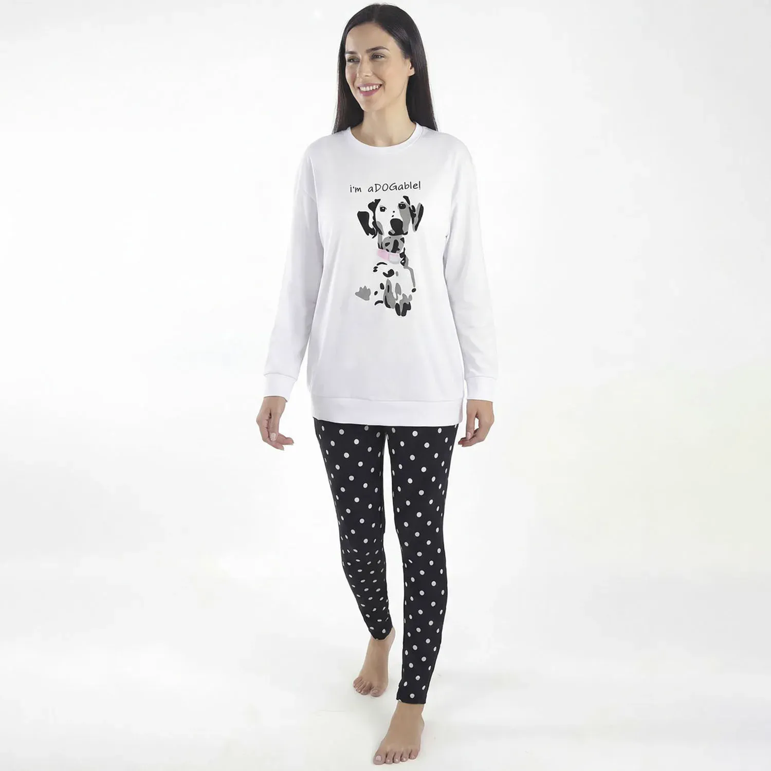 Pijama Kayser Niña Pantalon Algodon color blanco | Platanitos