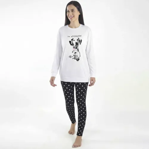 Pijama Kayser Niña Pantalon Algodon color blanco | Platanitos