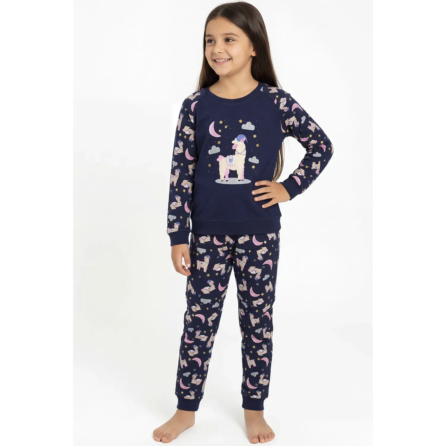 Pijama Kayser Niña Pantalon Algodon color azul | Platanitos