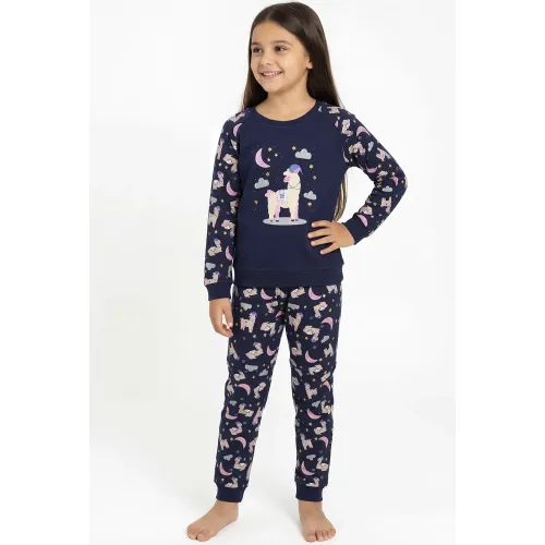 Pijama Kayser Niña Pantalon Algodon color azul | Platanitos