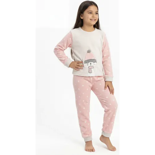 Pijama Kayser Niña Pantalon Coral Fleece color rosado | Platanitos