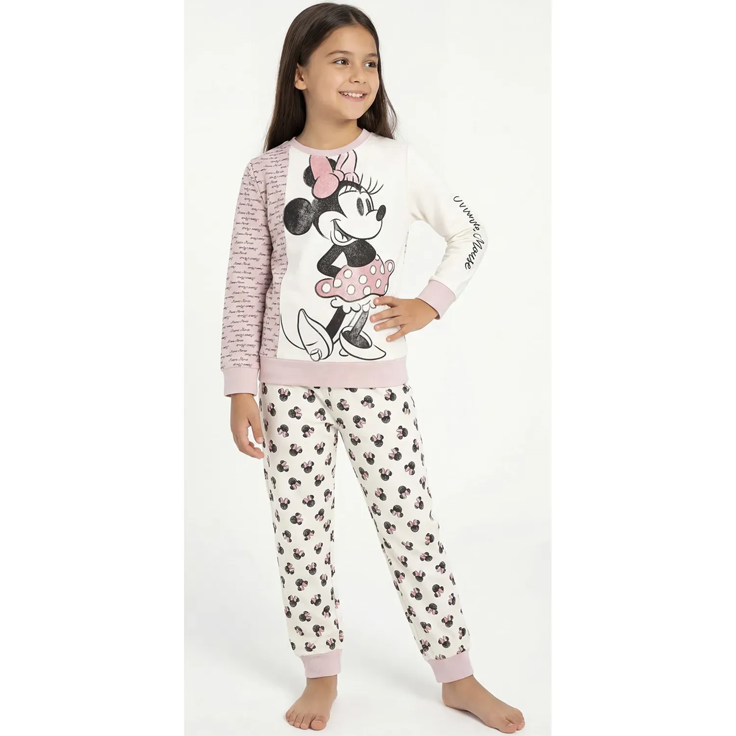 Pijama Kayser Niña Pantalon French Terry color rosado | Platanitos