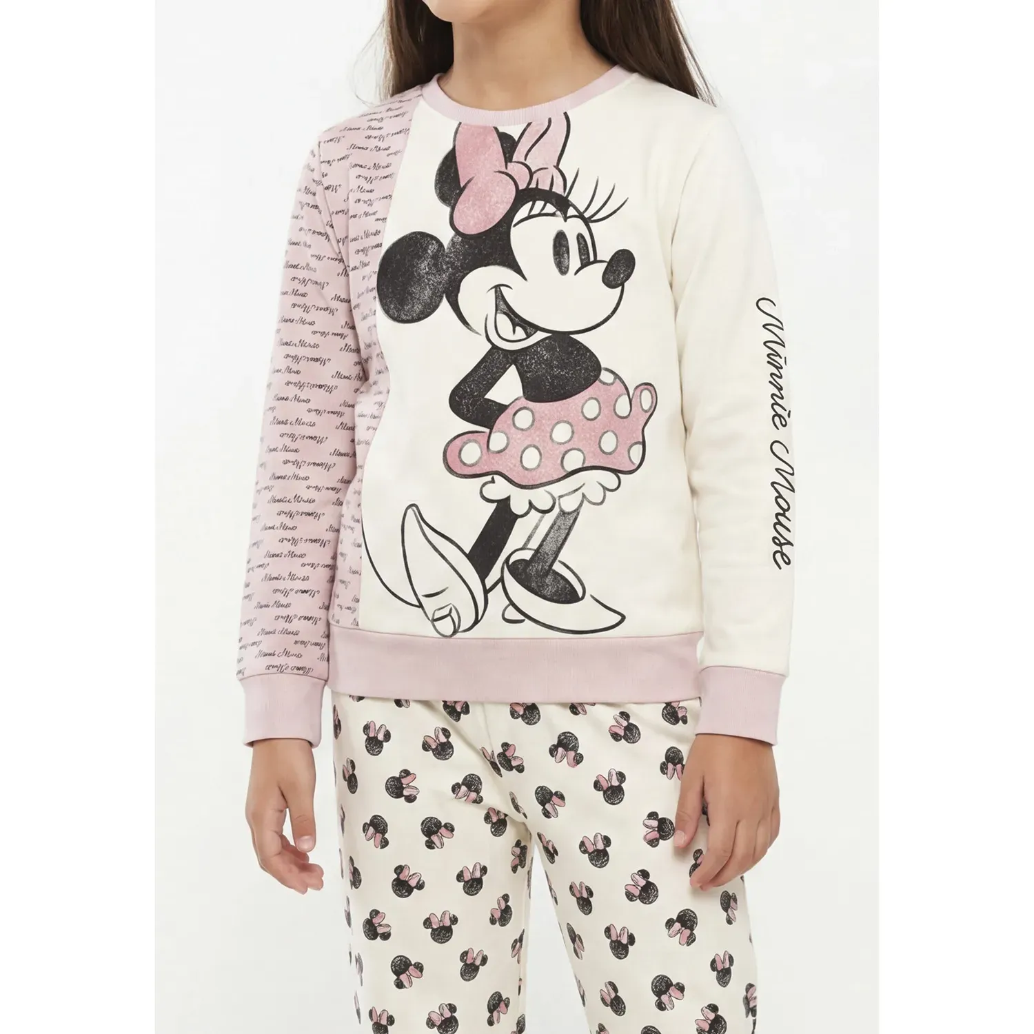 Pijama Kayser Niña Pantalon French Terry color rosado | Platanitos