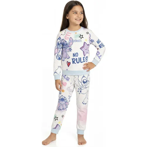Pijama Kayser Niña Pantalon Plush color celeste | Platanitos