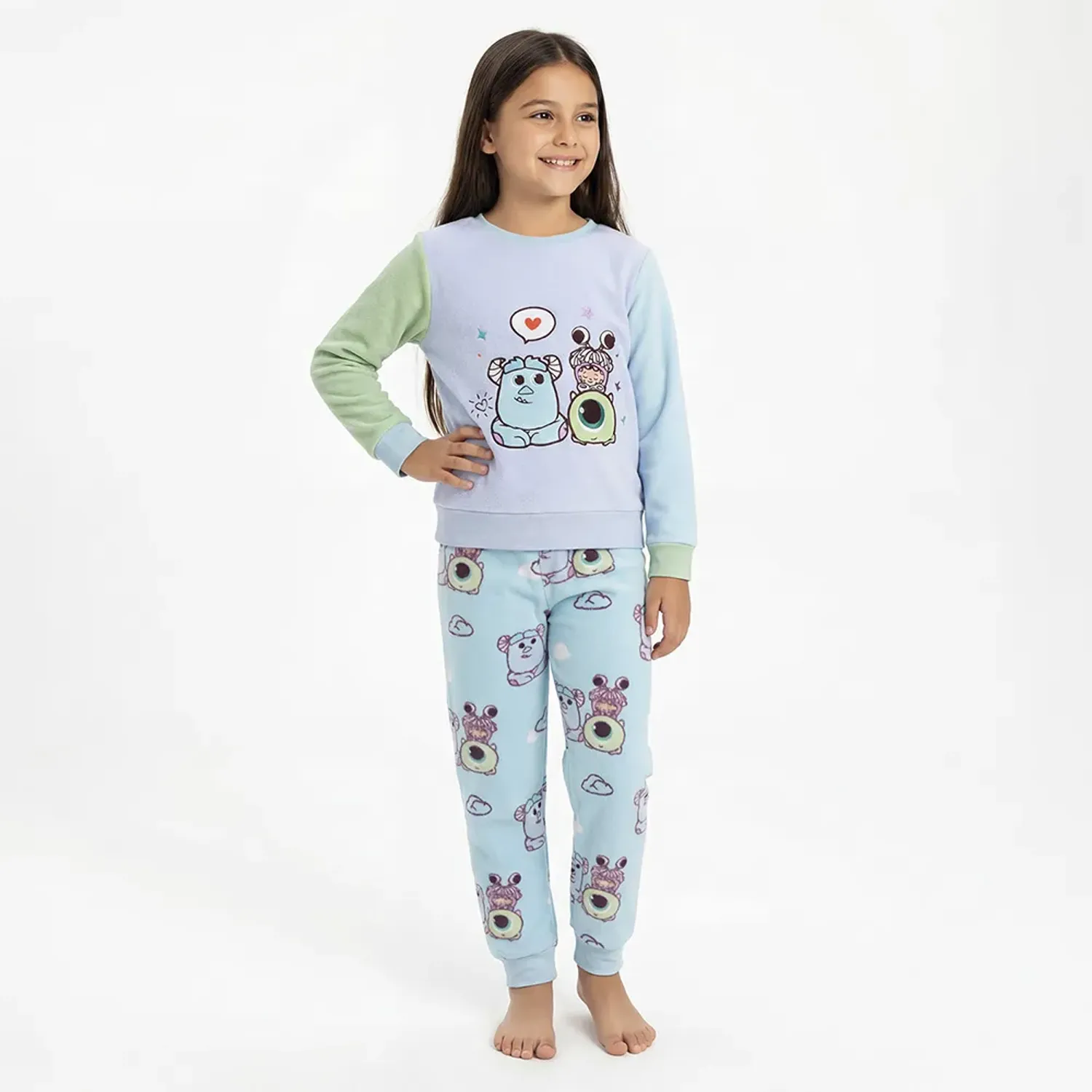 Kayser Pijama Kayser Niña Pantalon Polar color celeste | Platanitos
