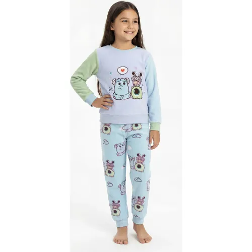 Pijama Kayser Niña Pantalon Polar color celeste | Platanitos