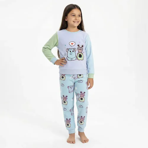 Pijama Kayser Niña Pantalon Polar color celeste | Platanitos