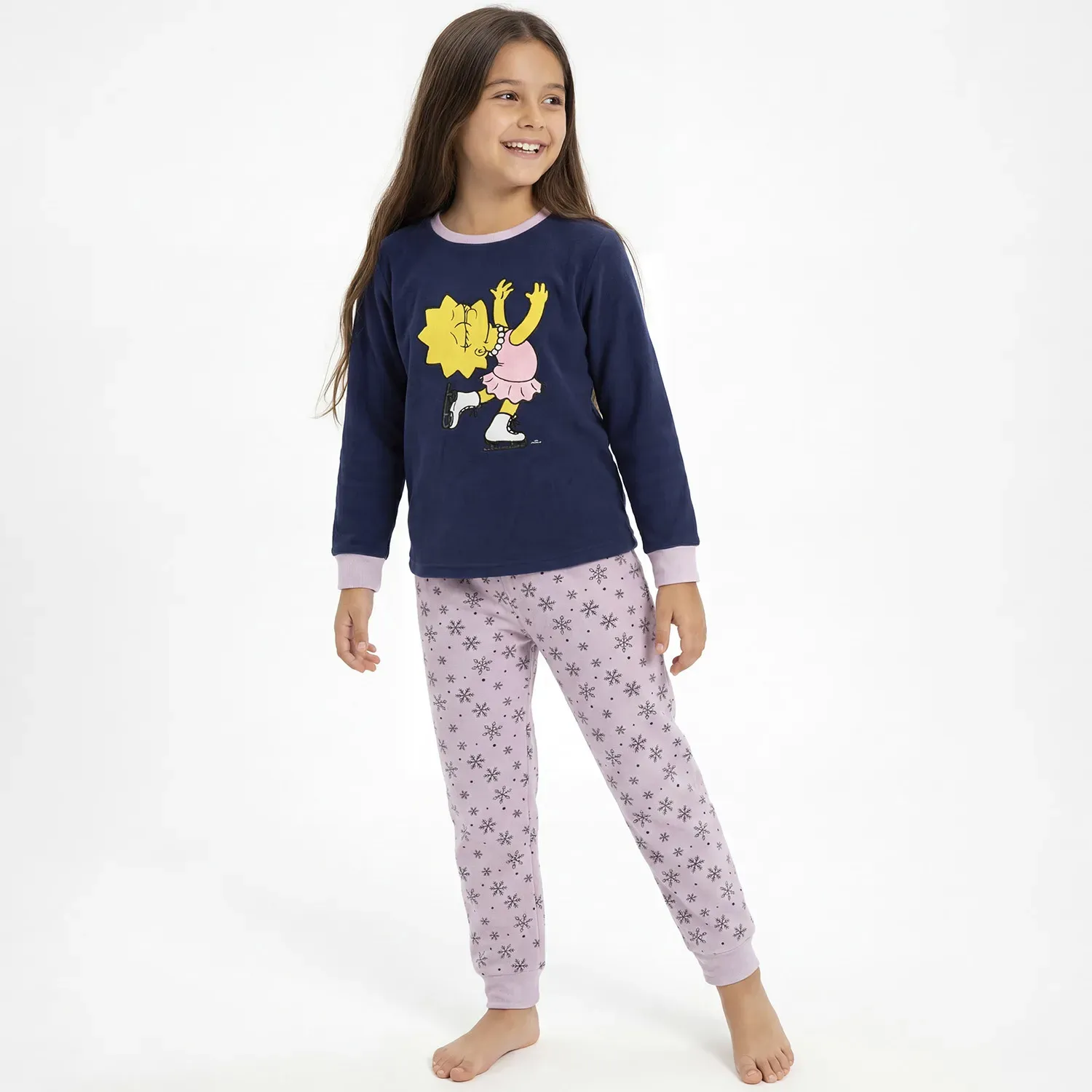 Pijama Kayser Niña Pantalon Polar color azul | Platanitos