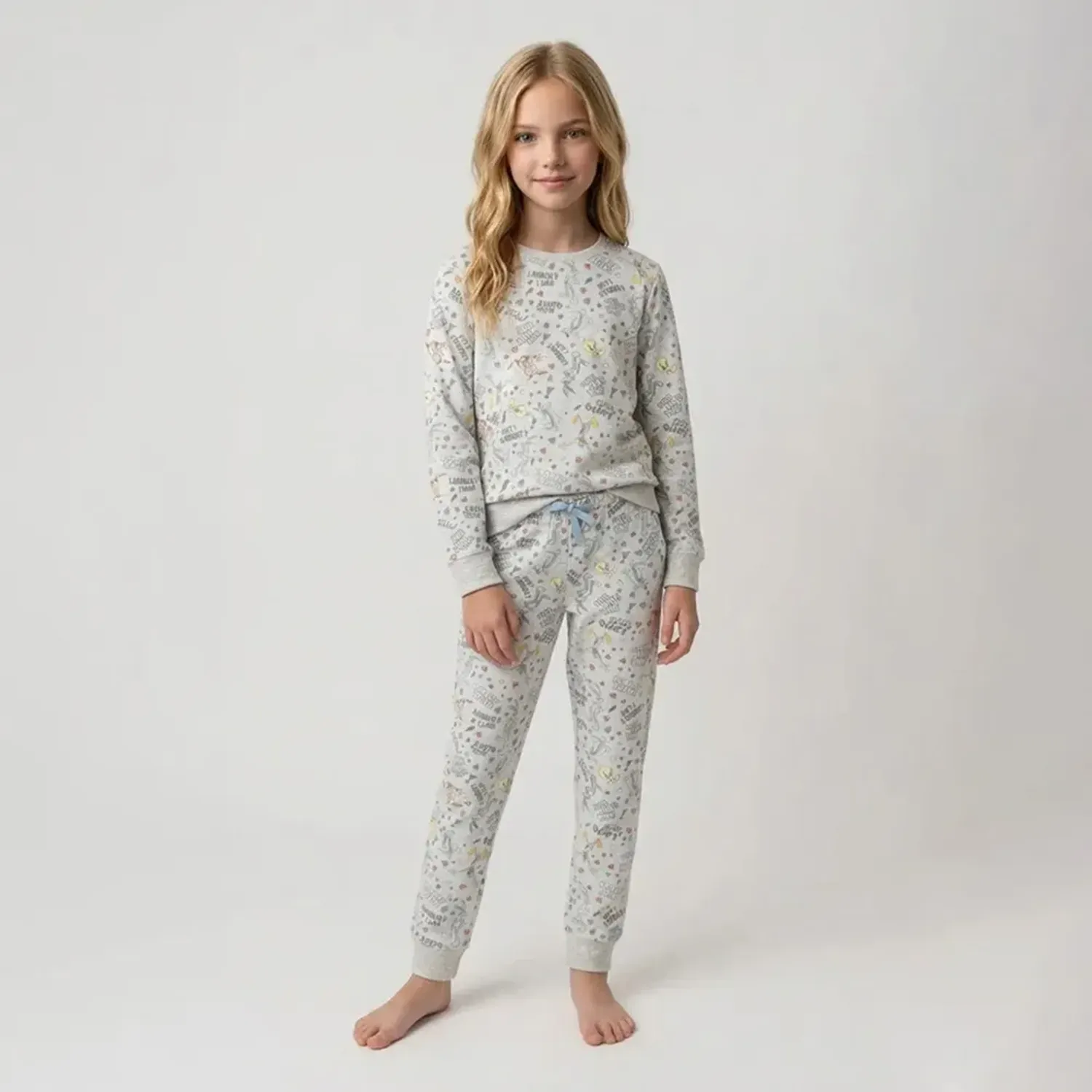 Kayser Pijama Kayser Niña Pantalon Polar color gris | Platanitos
