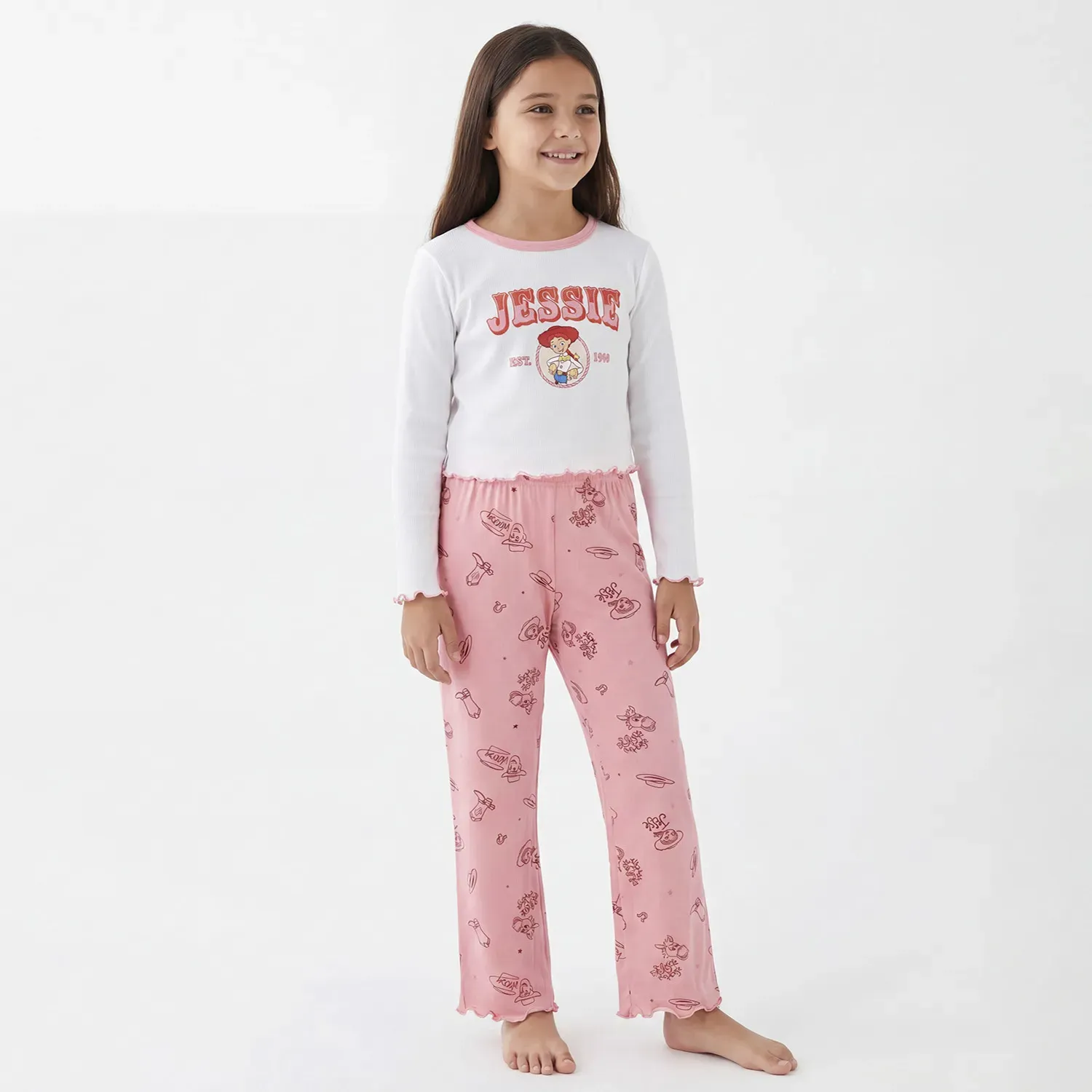 Pijama Kayser Niña Pantalon Tela Piel De Durazno color coral | Platanitos