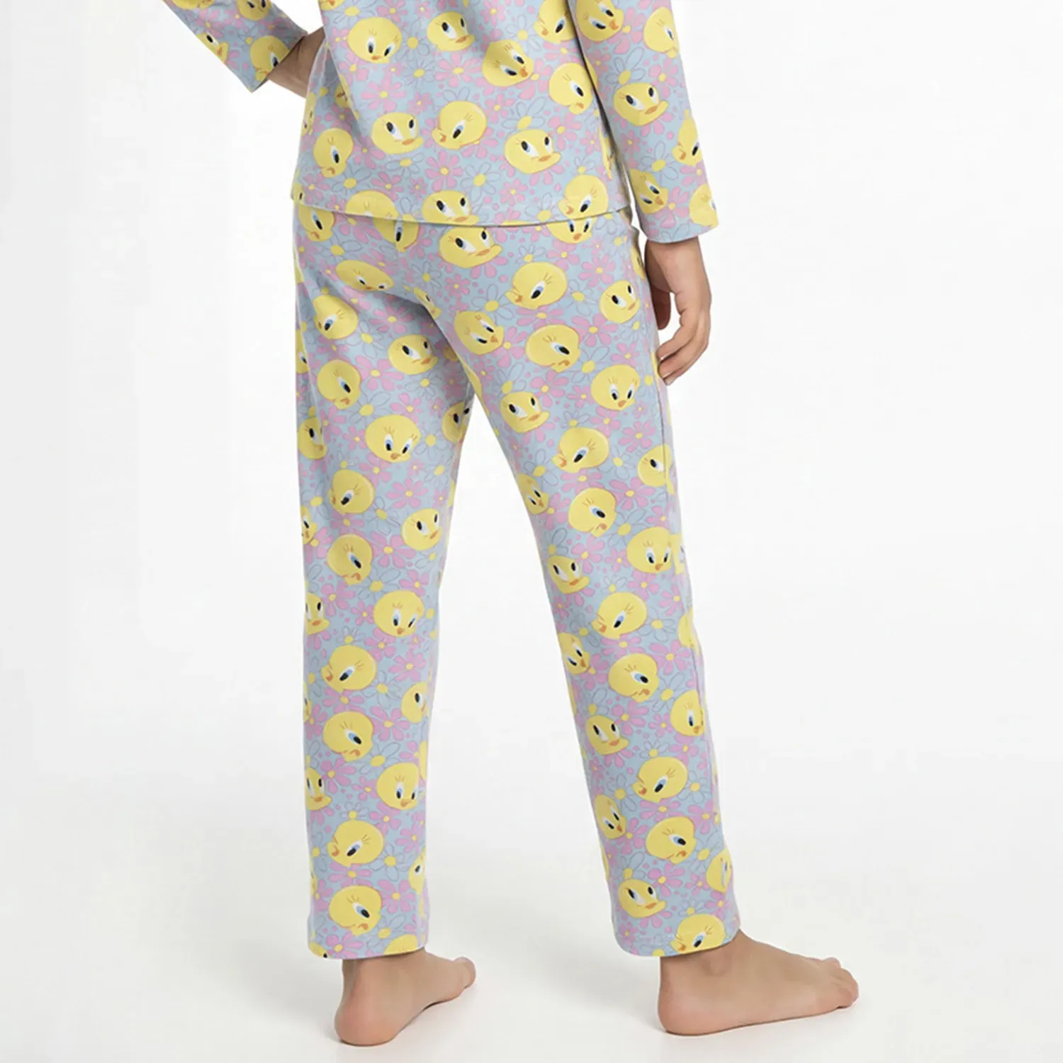 Pijama Kayser Niña Pantalon Tela Piel De Durazno color celeste | Platanitos
