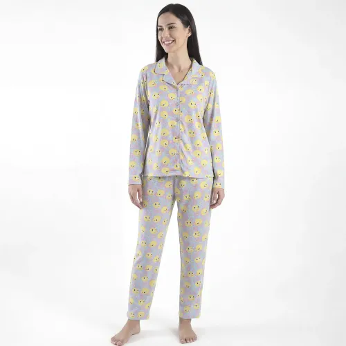 Pijama Kayser Niña Pantalon Tela Piel De Durazno color celeste | Platanitos