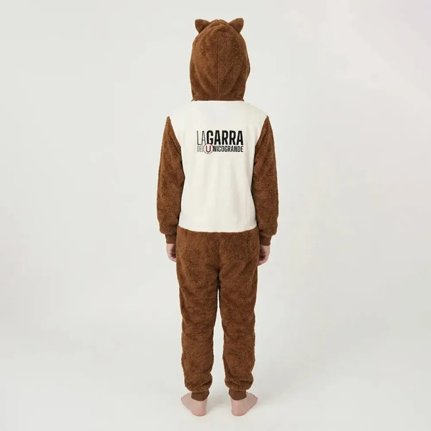 Pijama Kayser Niño Enterizo Coral Fleece color café | Platanitos