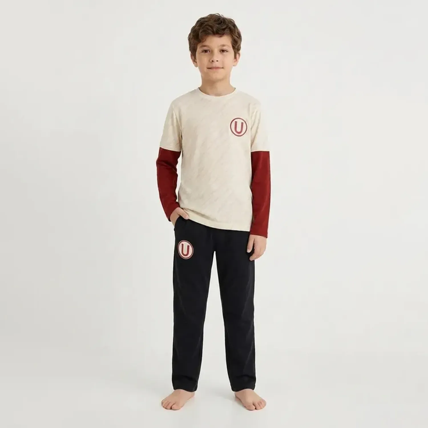 Kayser Pijama Kayser Niño Pantalon Algodon color beige | Platanitos