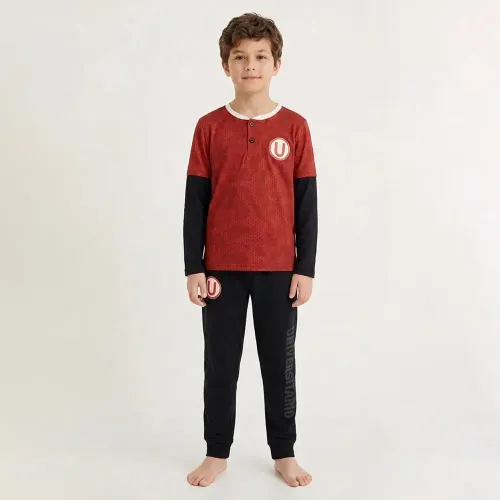 Pijama Kayser Niño Pantalon Algodon color negro | Platanitos