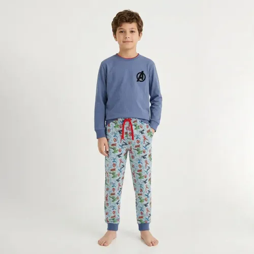 Pijama Kayser Niño Pantalon Algodon color azul | Platanitos