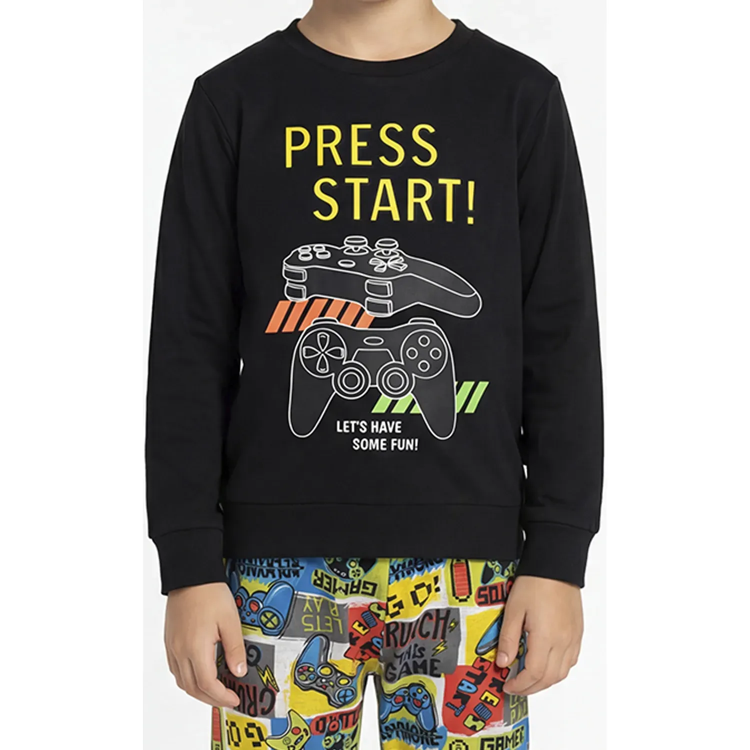 Pijama Kayser Niño Pantalon Algodon color negro | Platanitos