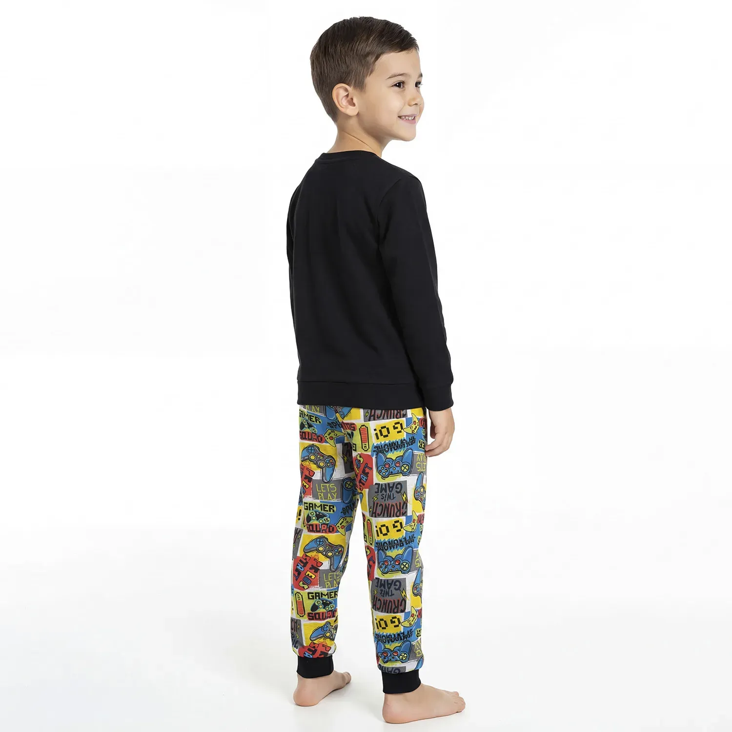 Kayser Pijama Kayser Niño Pantalon Algodon color negro | Platanitos