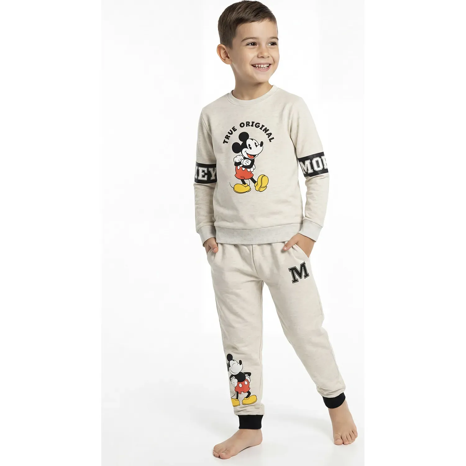 Pijama Kayser Niño Pantalon French Terry color gris | Platanitos