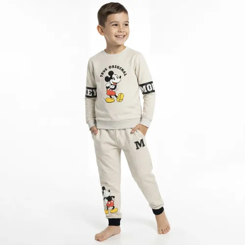 Pijama Kayser Niño Pantalon French Terry color gris | Platanitos