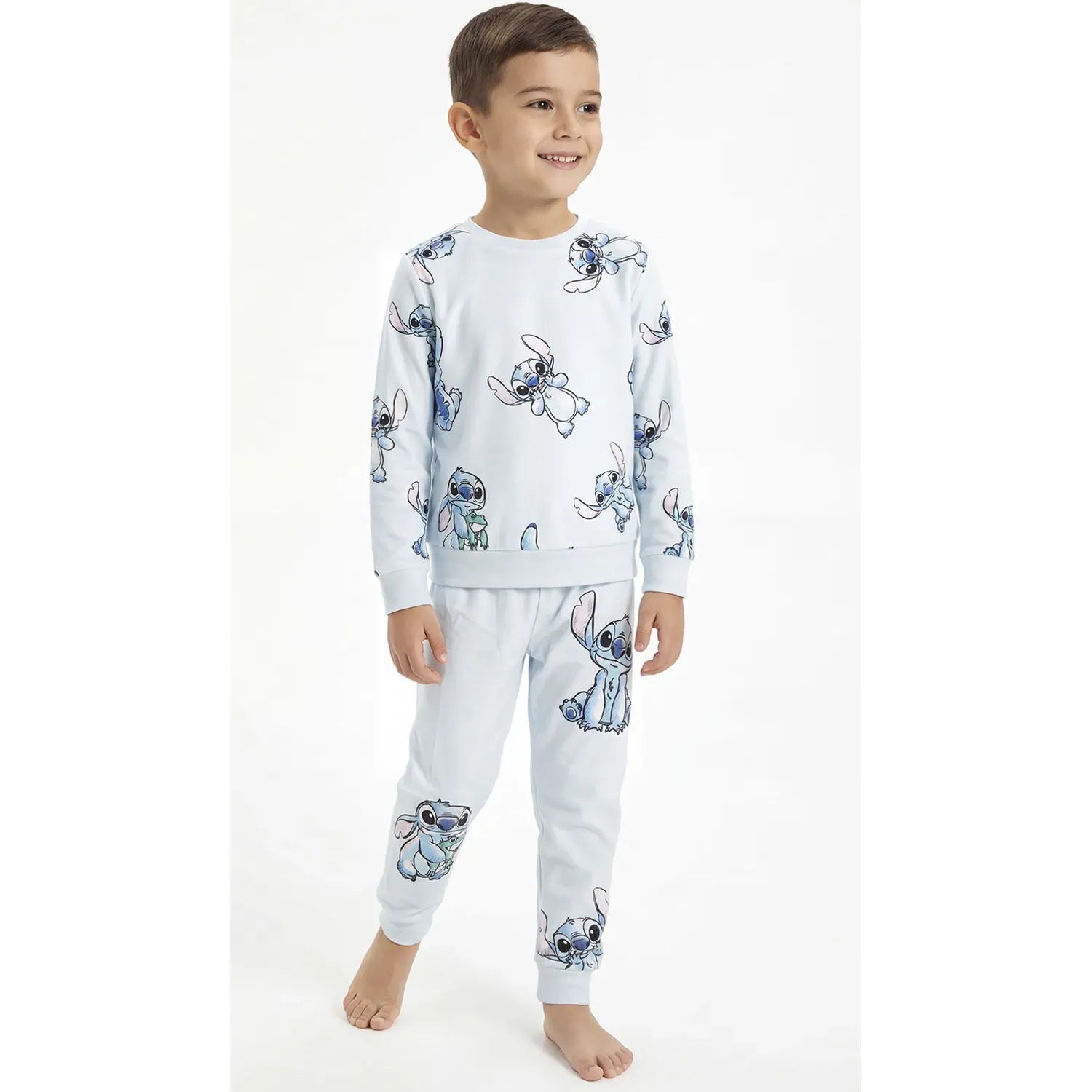 Pijama Kayser Niño Pantalon Plush color celeste | Platanitos