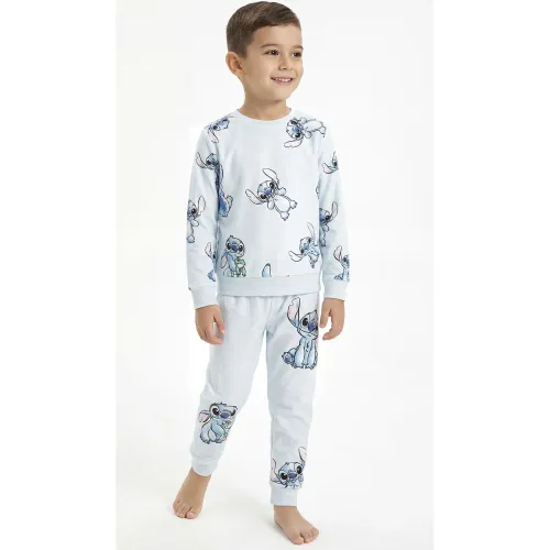 Pijama Kayser Niño Pantalon Plush color celeste | Platanitos