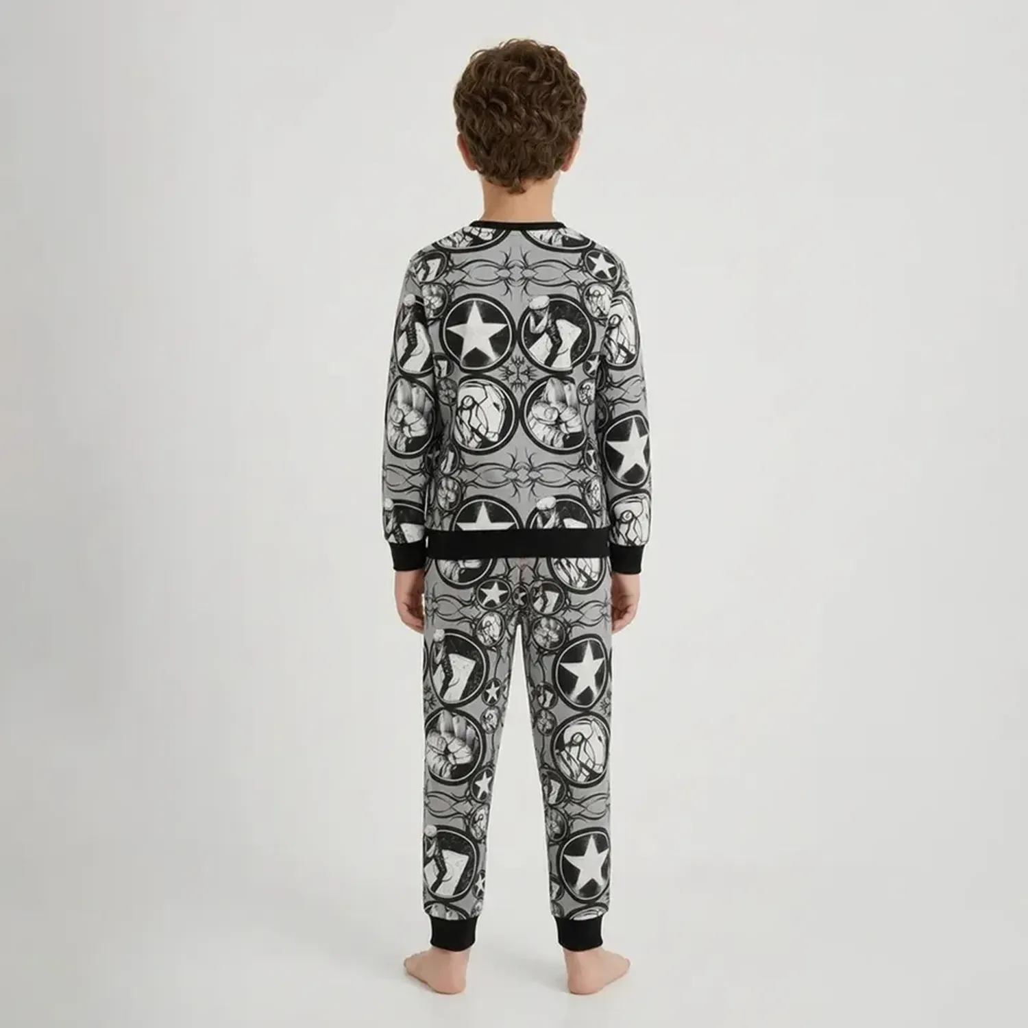Pijama Marvel Niño Pantalon Plush color negro | Platanitos