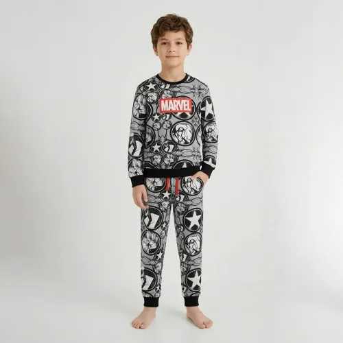 Pijama Kayser Niño Pantalon Plush color negro | Platanitos
