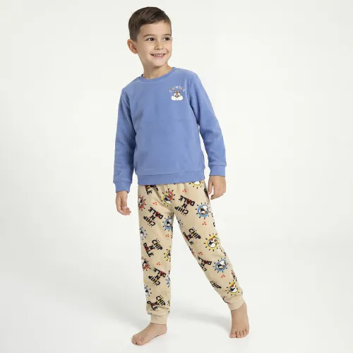 Pijama Kayser Niño Pantalon Polar color azul | Platanitos
