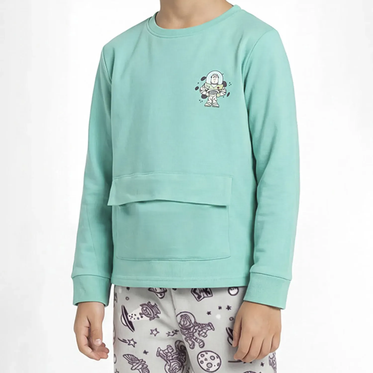 Pijama Kayser Niño Pantalon Polar color verde | Platanitos