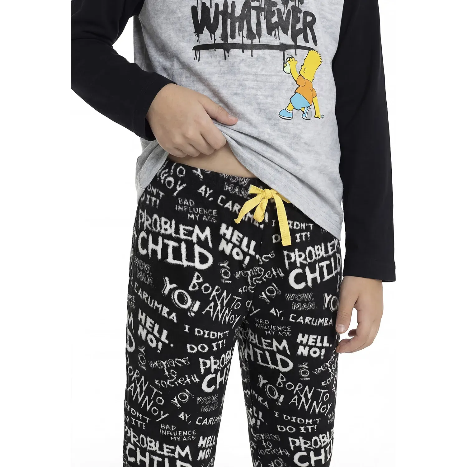 Pijama Kayser Niño Pantalon Polar color negro | Platanitos