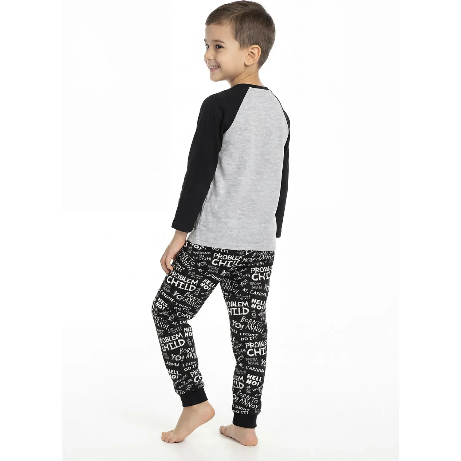 Pijama Kayser Niño Pantalon Polar color negro | Platanitos