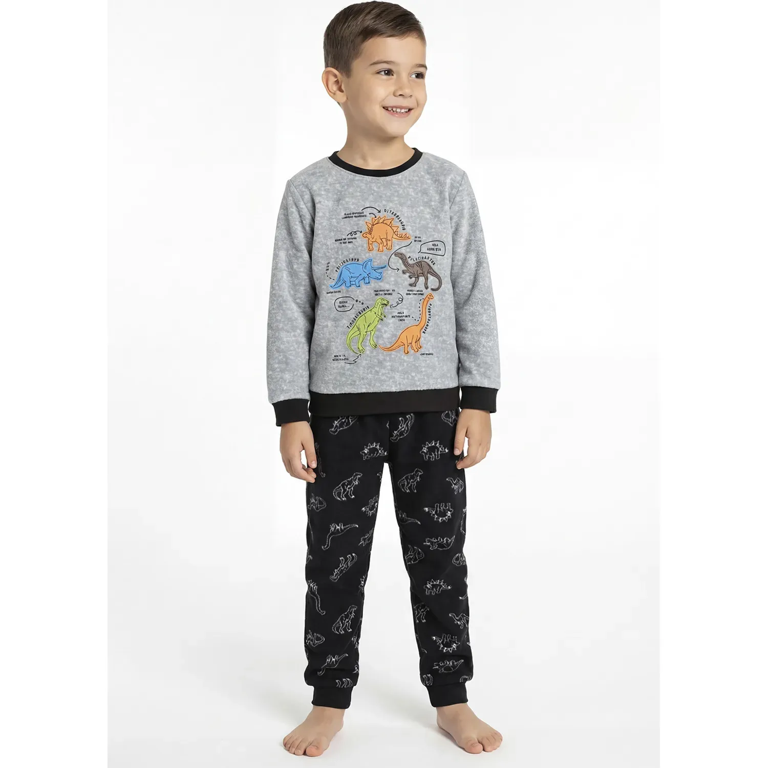 Pijama Kayser Niño Pantalon Polar color gris | Platanitos