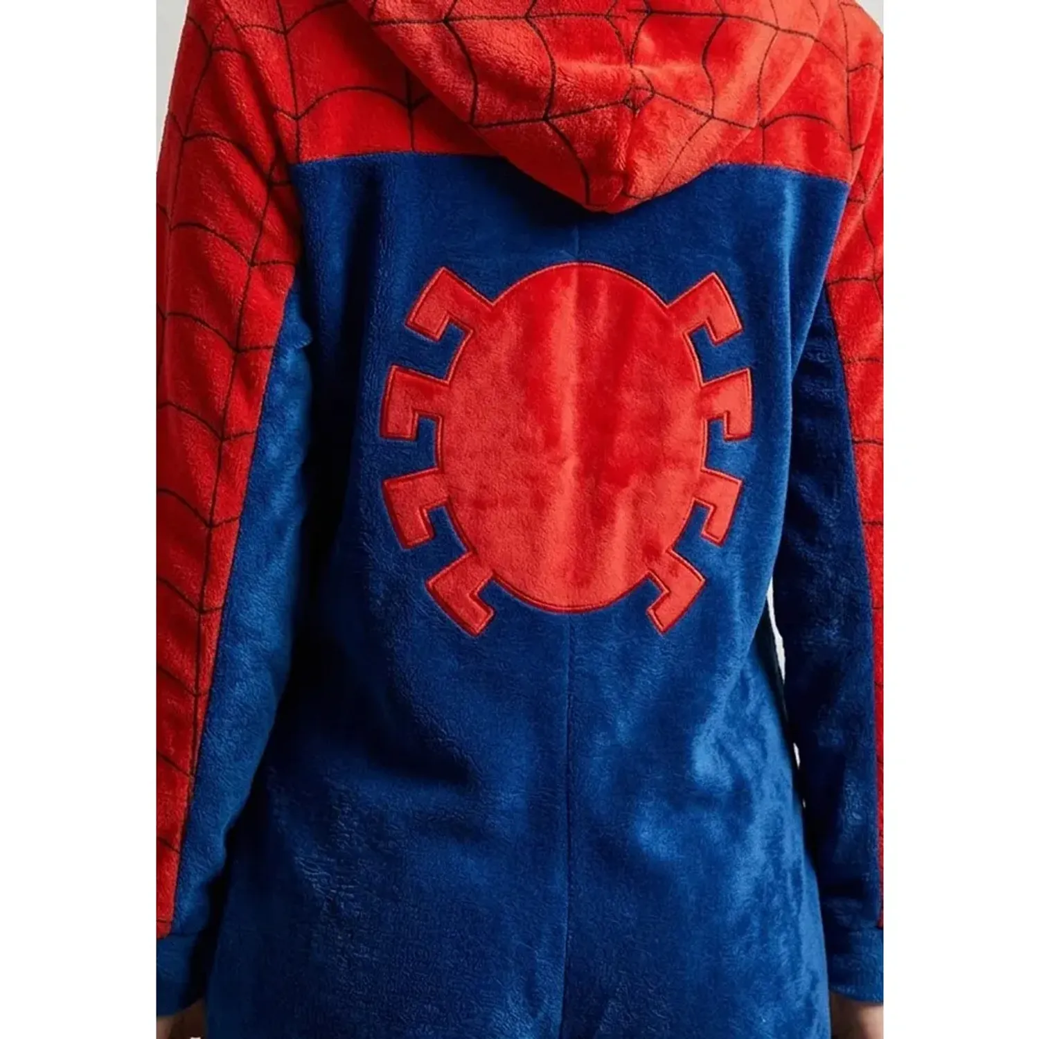 Pijama Kayser Spiderman Enterizo Coral Fleece color rojo | Platanitos